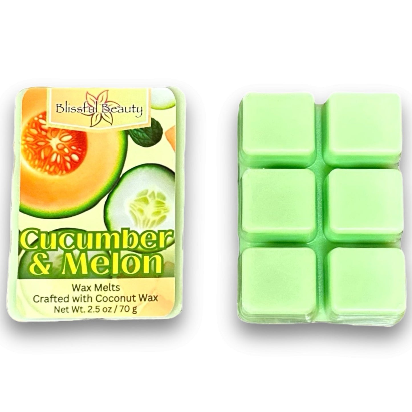 Cucumber & Melon | Wax Melt Clamshell - Blissful Beauty Candle Co