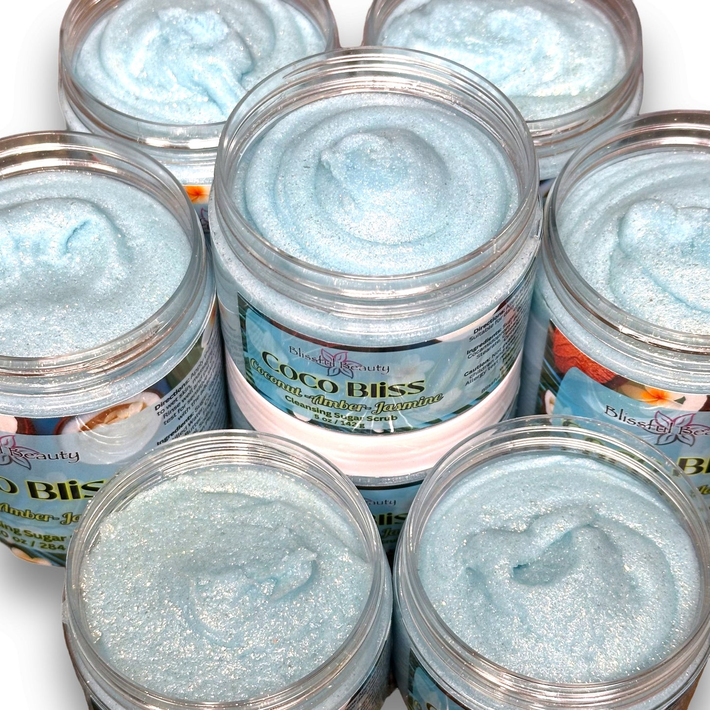 Coco Bliss | Coconut & Jasmine | Cleansing Sugar Scrub - Blissful Beauty Candle Co