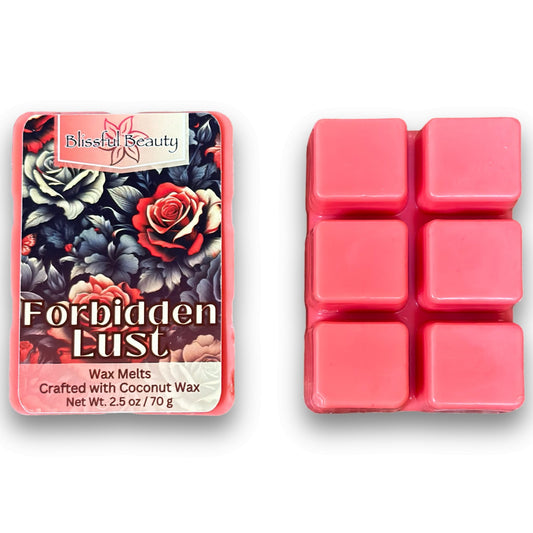 Forbidden Lust | Teakwood & Mahogany | Wax Melt Clamshell - Blissful Beauty Candle Co