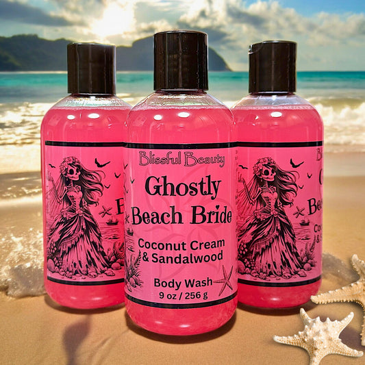 Ghostly Beach Bride | Coconut Cream & Sandalwood | Body Wash - Blissful Beauty Candle Co