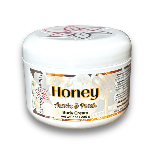 Luminous Honey | Acacia & Peach | Nourishing Body Cream - Blissful Beauty Candle Co