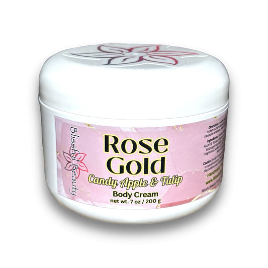 Rose Gold | Candy Apple & Tulip | Body Cream - Blissful Beauty Candle Co