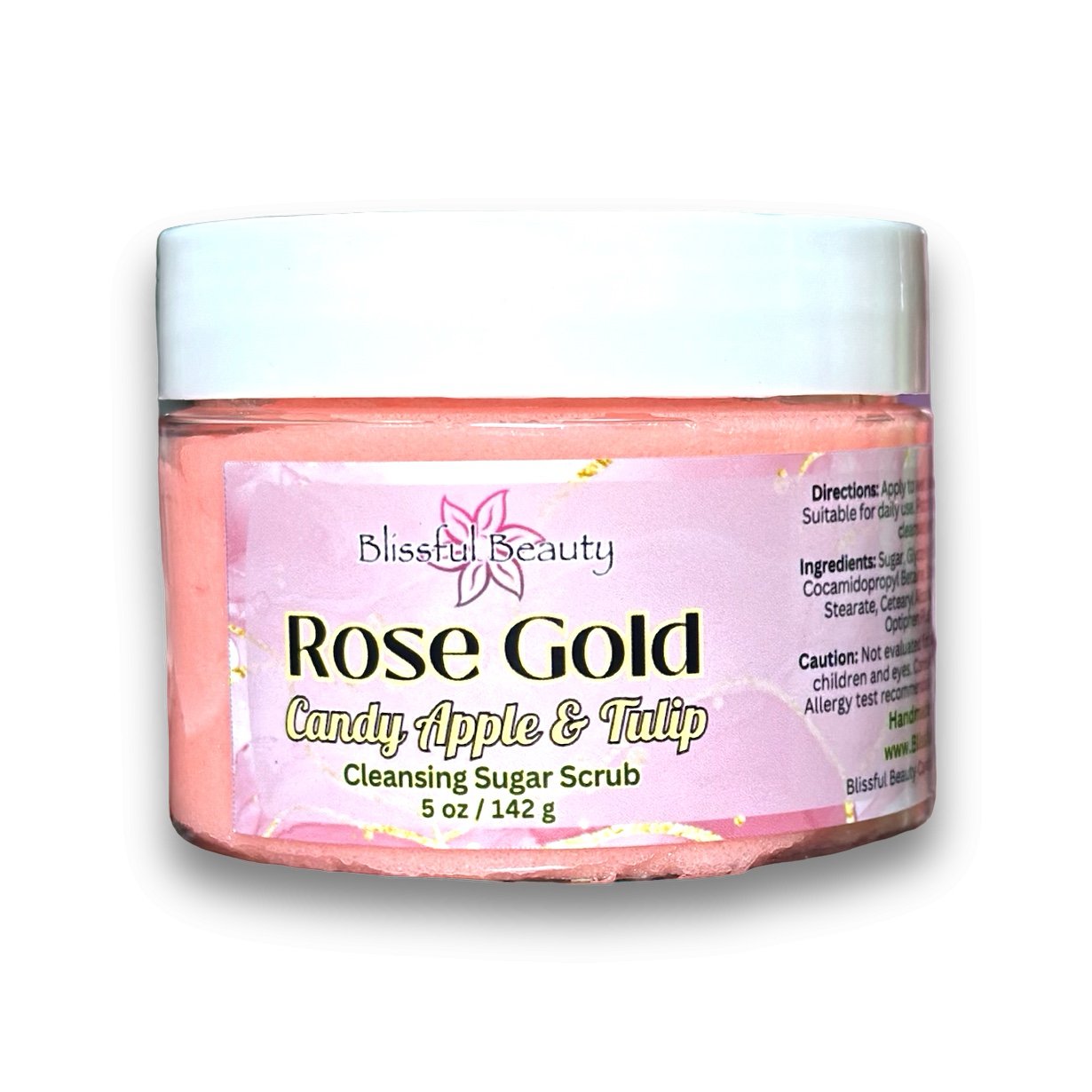 Rose Gold | Candy Apple & Tulip | Cleansing Sugar Scrub - Blissful Beauty Candle Co
