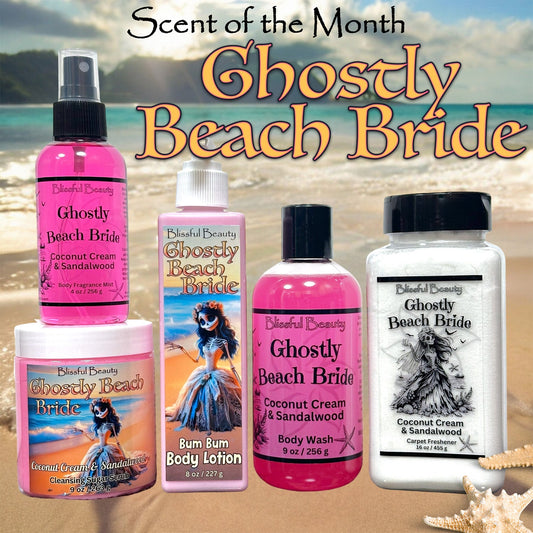 Scent of the Month | Ghostly Beach Bride | Coconut Cream & Sandalwood | Bundle - Blissful Beauty Candle Co
