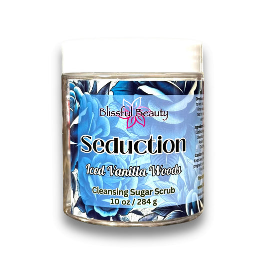 Seduction | Iced Vanilla Woods | Cleansing Sugar Scrub - Blissful Beauty Candle Co